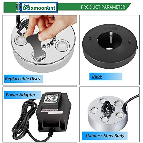 Mxmoonant Vijvermistmakers 5 Head Ultrasone Fogger 1500ml/H Fogger Luchtbevochtiger 135W met LED voor Hydrocultuur Landschap Festival Sfeer Voedselconservering (Mist Maker, 5-head) - Image 4