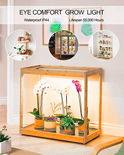 DOMMIA Plant Light for Indoor Plants, 40W (2 x 20W) Dimmable Ultra-Thin Grow Light Panels, 3 Spectrum Modes LED Grow… - Image 7