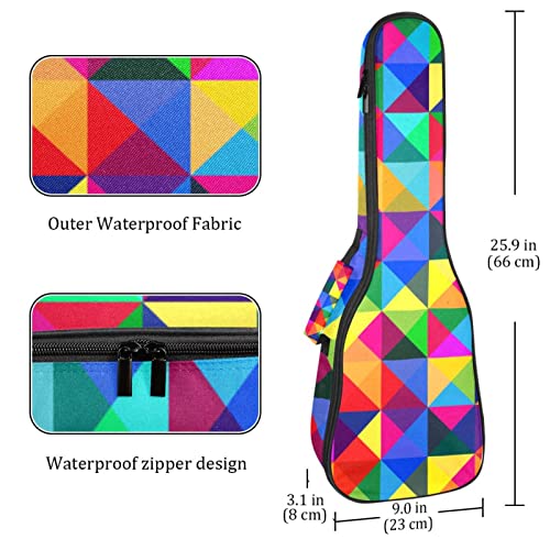 Housse pour ukulélé – Motif carreaux colorés – 10 mm d’épaisseur – Rembourrage en éponge de 53,3 cm – Avec sangles… - Les Beatles, Paul McCartney, John Lennon, RIngo Starr, George Harrison Housse pour ukulélé - Motif carreaux colorés - 10 mm d'épaisseur - Rembourrage en éponge de 53,3 cm - Avec sangles… – Image 5