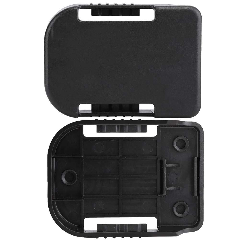 Ymiko 5PCS Battery Holder, ABS 18V Battery Mounts Dock Holder Battery Holder Slot Shelf for Battery Storage