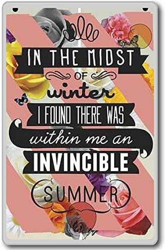In the midst of winter, I found there was within me an invincible summer - Motivational Quotes Fridge Magnet