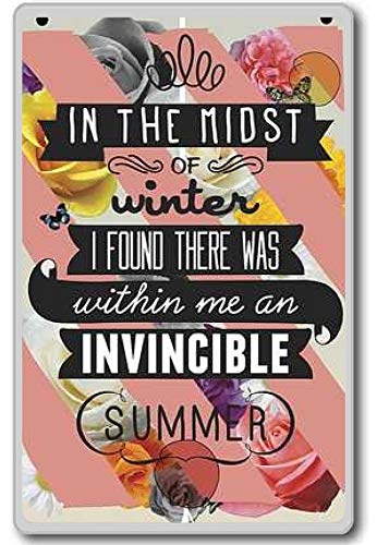 In The Midst Of Winter, I Found There Was Within Me An Invincible Summer - Motivational Quotes Fridge Magnet #TOP2