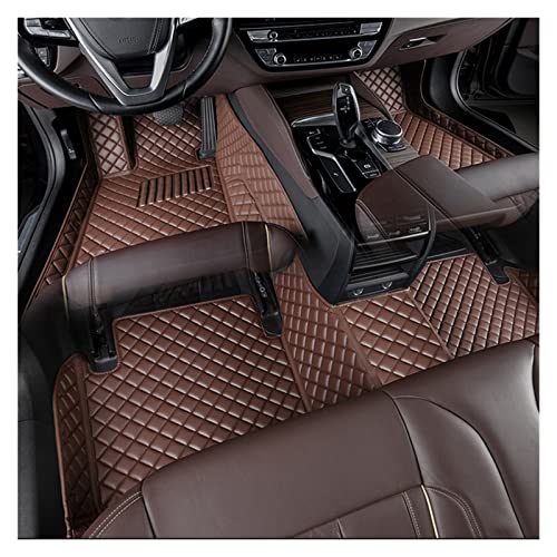Tapis sol voiture ensemble complet en cuir café pour gamme Mazda
