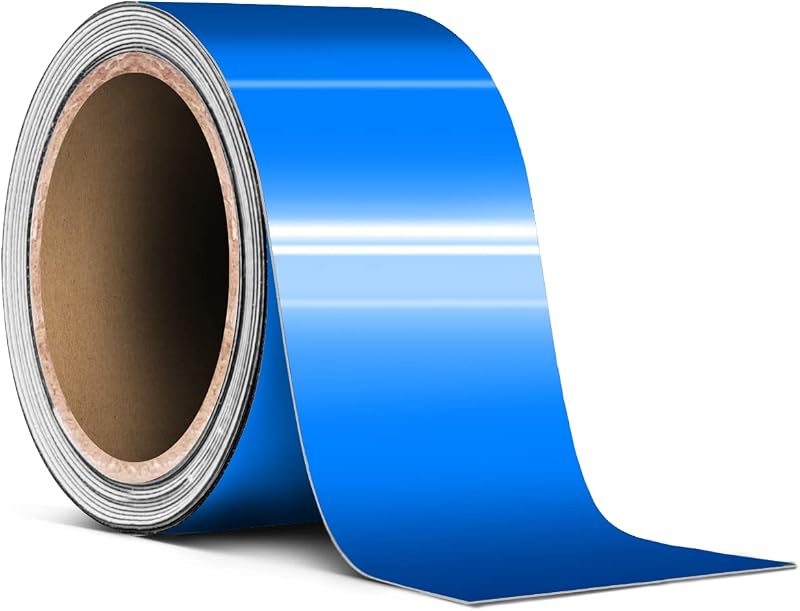 Fita adesiva de vinil para pinstriping VViViD Smurf Blue Gloss com canais de ar – 5,08 cm x 6,10 m