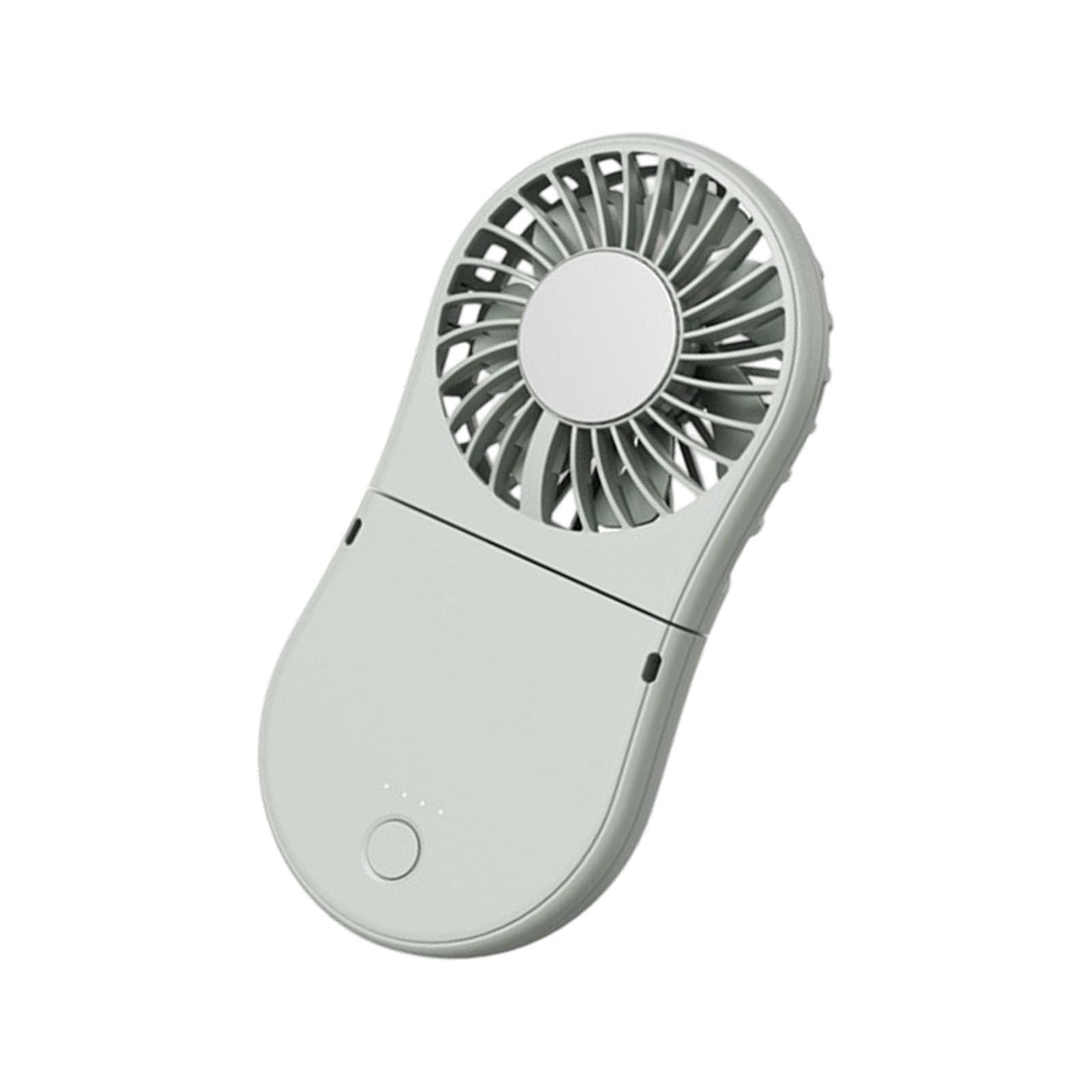 Uqezagpa Green Rechargeable Small Folding Fan With Chilling Feature 1.5 Hours Cooling Time Perfect For Hot Weather Compact Foldable Handheld Desk Fan