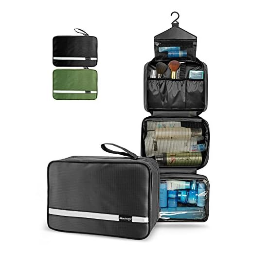 Maxchange Trousse de toilette de voyage avec une grande capacité de 6,8 L, sac de toilette suspendu avec 4 compartiments pour voyage, compressible à suspendre et portable, trousse de voyage étanche pour homme et femme, organisateur de salle de bain