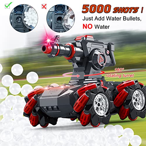 Pengbirdda Rc Car Upgraded 1:16 Rc Tank That Shoots Water Bullets 5000 Bombs Remote Control Car For Boys Girls 4 5 6 7 8 9 10 11 12 Years Old Christmas Thanksgiving Birthday Gifts (Red) #TOP1