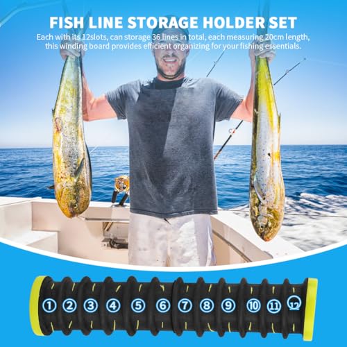 Loyanger 3 Piezas Organizador de Líder de Pesca, Organizador de Línea de Pesca de Espuma EVA con 12 Ranuras para Almacenaje, Bandeja Portadora de Líneas y Ganchos miniatura 6