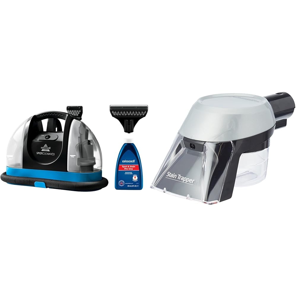 BISSELL SpotClean C3 Quitamanchas para Alfombras y Tapicería. Limpiador Portátil para una Limpieza Rápida y Fácil de Alfombras, Escaleras y Asientos de Coche & 2370 Quitamanchas portatil