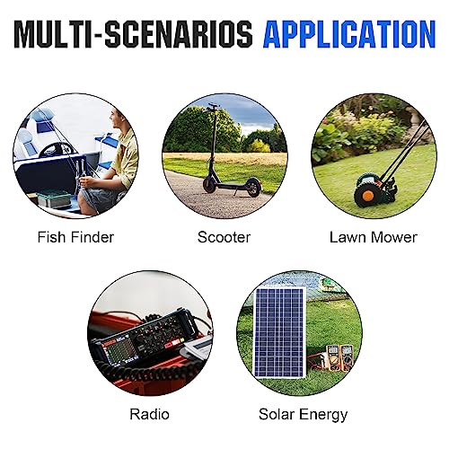 Miniatura 6 de Eco-Worthy 8ah 12v Batería De Litio Lifepo4 Ciclo Profundo 3000 Veces Recargable Fosfato De Litio Y Hierro Con Bms Para Coche De Niños,Stock De Energía Solar,Alarma Sistema, Aplicación Fuera De La Red