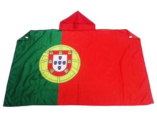 AZ FLAG – Umhangflagge Portugal – 150×90 cm – Portugiesische Cape Fahne 100% Polyester mit Messing-Ösen – 110g