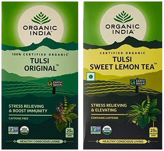 Organic India Tulsi Original Tea, 25 Infusion Tea Bags & Tulsi Sweet Lemon 25 Tea Bags (B09VGCMNBL) Amazon Price History, Amazon Price Tracker