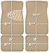 Armor All Carpet Floor Mats, Universal Floor Mats for Cars, Trucks, and SUVs, No-Trim Fit for Easy Installation, Premium Quality and Easy to Clean, Tan (4-Piece)