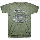 Kerusso Men's Living Waters 1 Peter 5:7 T-Shirt - Heather Military - Medium