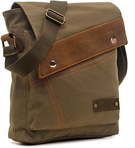 Sechunk Canvas Shoulder Bags Crossbody Bags Messenger Bags Purse Daypack for Men Women2