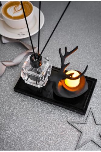 Set Difusor de Varillas Decorativo Negro con Aroma Ámbar miniatura 2