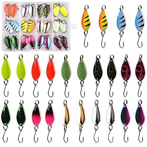 12/24pcs Trout Spoon Lure Set