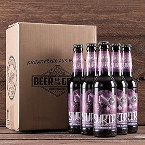 WACKEN BRAUEREI Smoked Porter Craft Beer Box 6 x 0,33 l Flasche | SURTR | Viking Craftbeer Set Gift for Men | Wikinger Kraft Bier Geschenk für Männer | Party Festival Heavy Metal