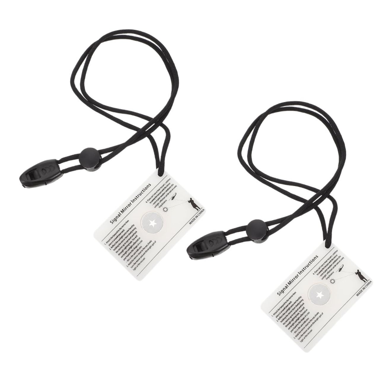 Sosoport 8 STK Signalspiegel signalgeber reflektorhalter notfallausrüstung Outdoor Gear Campingbedarf Mini-Spiegel Campingversorgung reflektierend Rucksack Pfeife Acryl