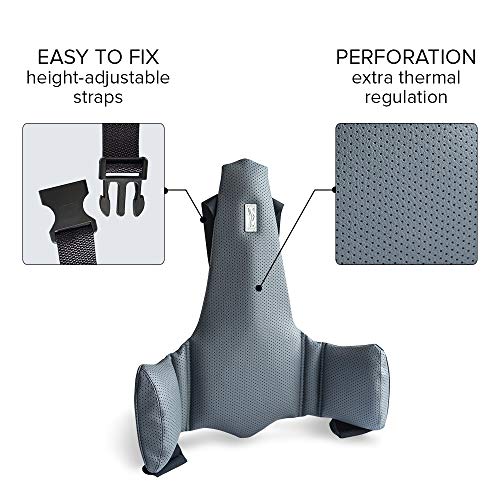 Kulik System - New Lumbar Support For Car - Innovative Car Back Support - Car Seat Cushions For Lower Back Pain Relief - Lower Back Pillow For Car - Patented (Grey) #TOP2