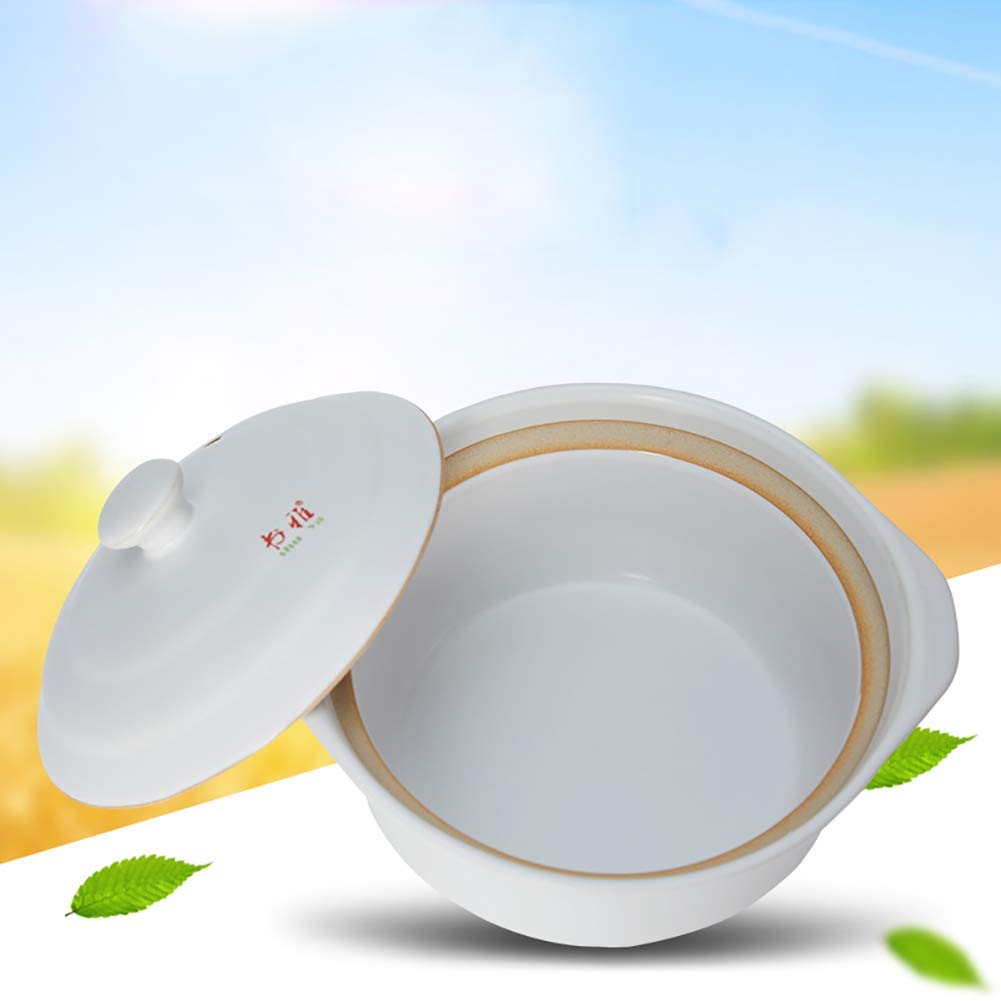 Amazon | 丸いセラミックベーキングディッシュ耐熱陶器土鍋ふた付き