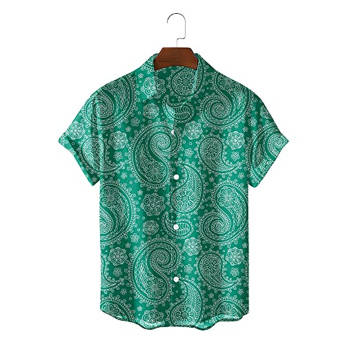 Chemise Manches Courtes Homme au Style Ethnique Vintage avec Finitions Soignées