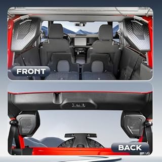 Alicatong Rear Speaker Pods Compatible with 4-Door Bronco 2021 2022 2023 2024 2025 Interior Accessories 6.5-Inch for Ford Bronco 4 Door Pod Speaker Enclosure (NOT for Sport and Raptor)