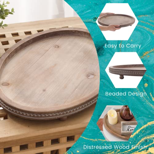 Festwind 21FW022 Decorative Tray, Oval Wooden Tray thumb #5