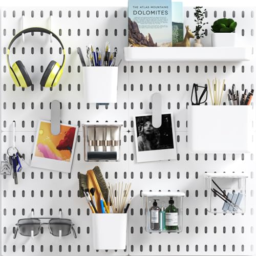 Gifts Island® Pegboard Wall Organiser Set with 4 Boards, 16 Acces...