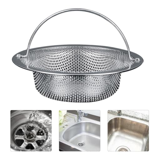 Colador para fregadero de cocina de acero inoxidable 110mm miniatura 7