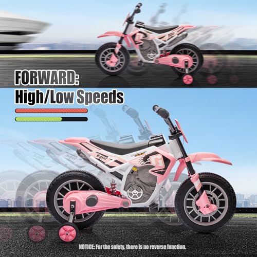 Image of JOYLDIAS Kids Motorcycle, 12V7A Battery-Powered Ride On Motorcycle for Kids