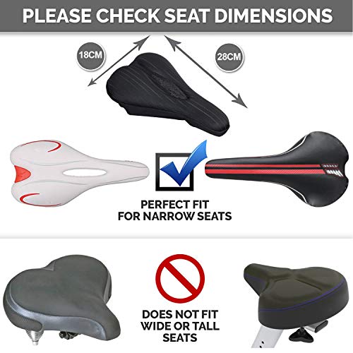 image for Souke Sports Bike Seat Cover, Gel Padded Bike Seat Cushion, Bicycle Sa