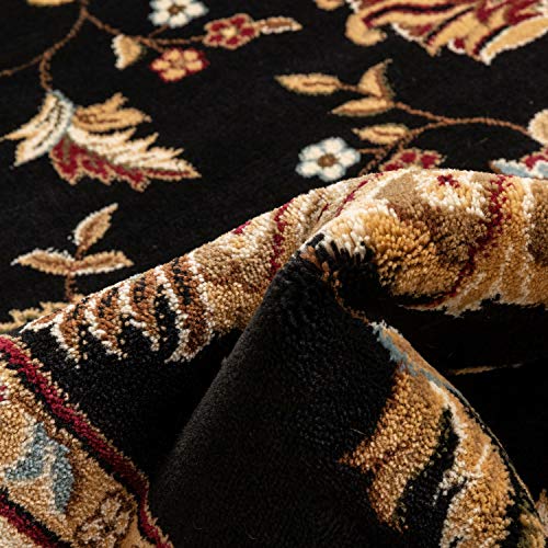 Tapete oriental negro 2'3" x 7'3" Sultan Sarouk miniatura 5