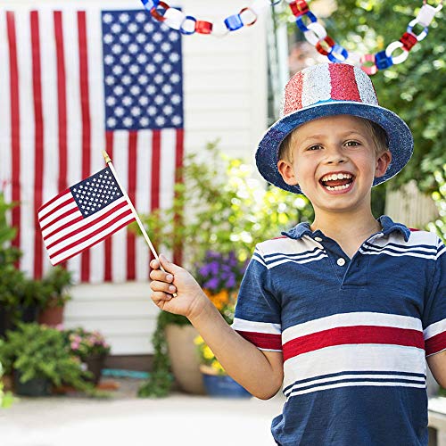 65 Pack Wooden Stick American Flags Hand Held Mini Us Flags For American Independence Day (4X6 Inches) #TOP4