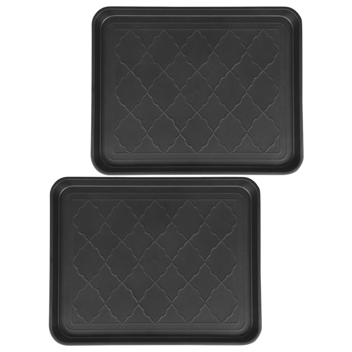 Plateau en PP noir VALICLUD lot de 2 tapis de sol multifonction pour l'entrée et le coffre