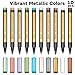 Dyvicl Metallic Marker Pens - Set of 10 Medium Point Metallic Markers for Rock Painting, Black Paper, Card Making, Scrapbooking Crafts, DIY Photo Album