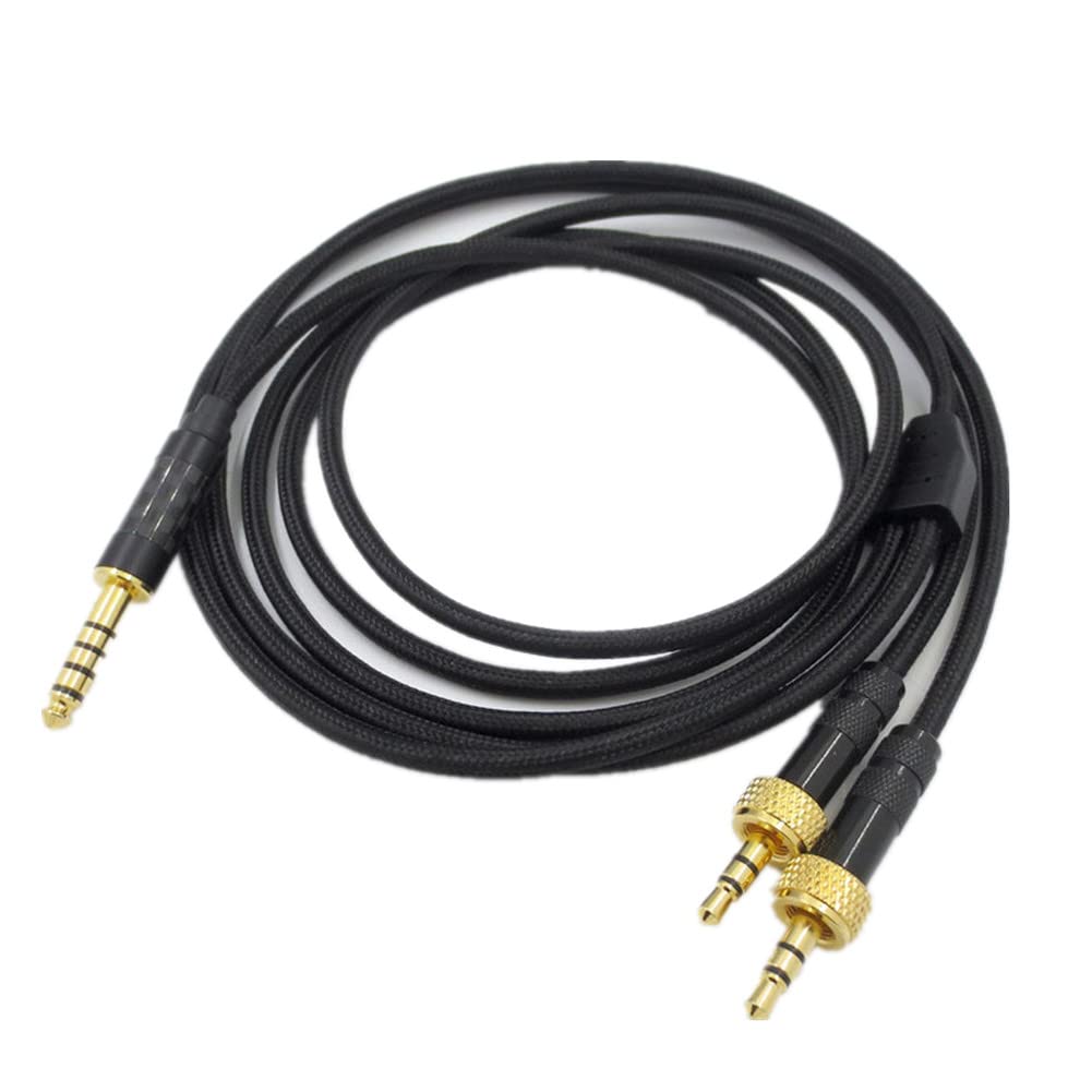 DAGIJIRD Audio-Kopfhörer-Nylonkabel für Sony MDR-Z7 Z1R Z7M2, 120 cm, Schwarz