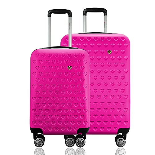 Kit Conjunto 2 Malas Rígidas 360º com TSA - Gladiador C1PM (Pink)