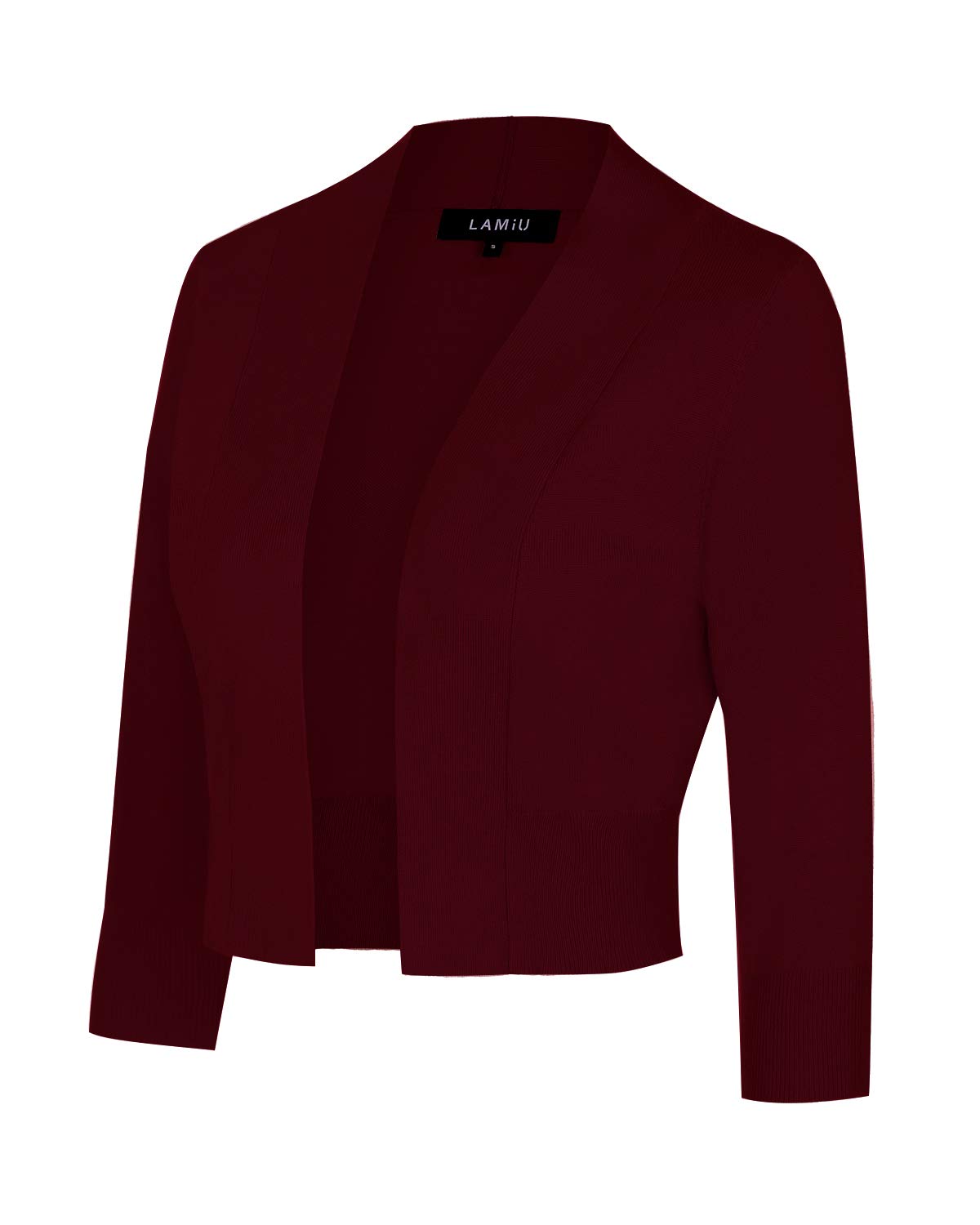 MINTLIMIT Women Shrug Bolero Open Front 3/4 Sleeve Cropped Cardigan Sweater