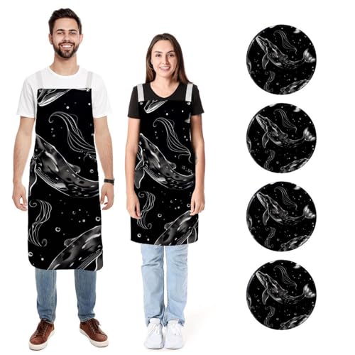 Tablier de cuisine résistant à l'eau lot de 2 pour protéger vos vêtements des taches