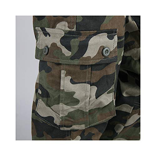 Men's Relaxed Fit Cargo Pants,Wild Military Army Camo Combat Work Outdoors Pants with 8 Pockets3