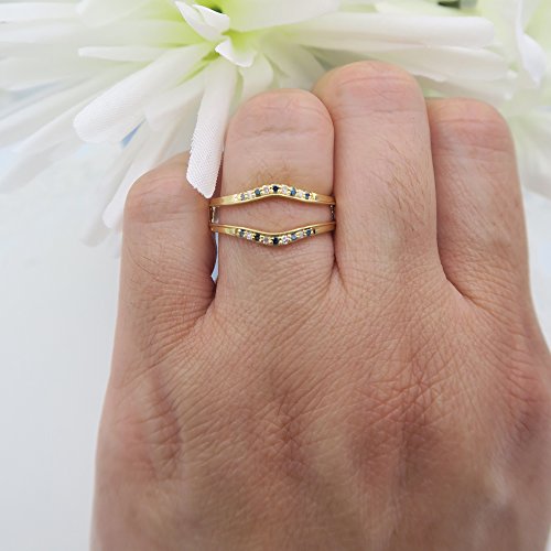 Dazzlingrock 10K Blue and White Diamond Anniversary Guard #TOP22