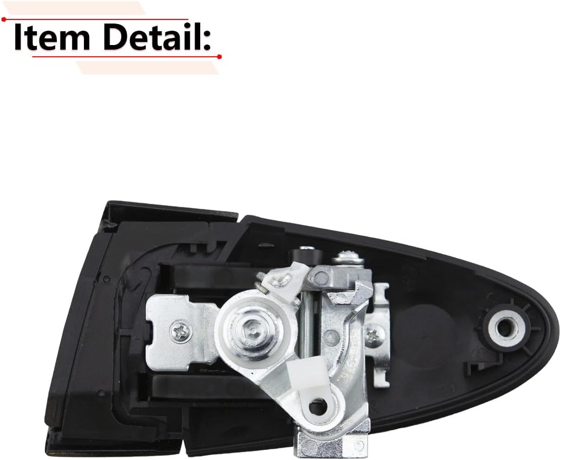 RLB-HILON Metal Exterior Door Handle Compatible with Honda CRZ CR-Z 2011 2012 2013 2014 2015 Year, for Right Passenger Side Door, Black Color