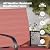 SUNSHINE VALLEY 5 Piece Patio Dining Set for 4, 37”x37” Square Table with Umbrella Hole, 4 Metal Red Chairs, Outdoor Table and Chairs Set for Lawn Backyard and Deck