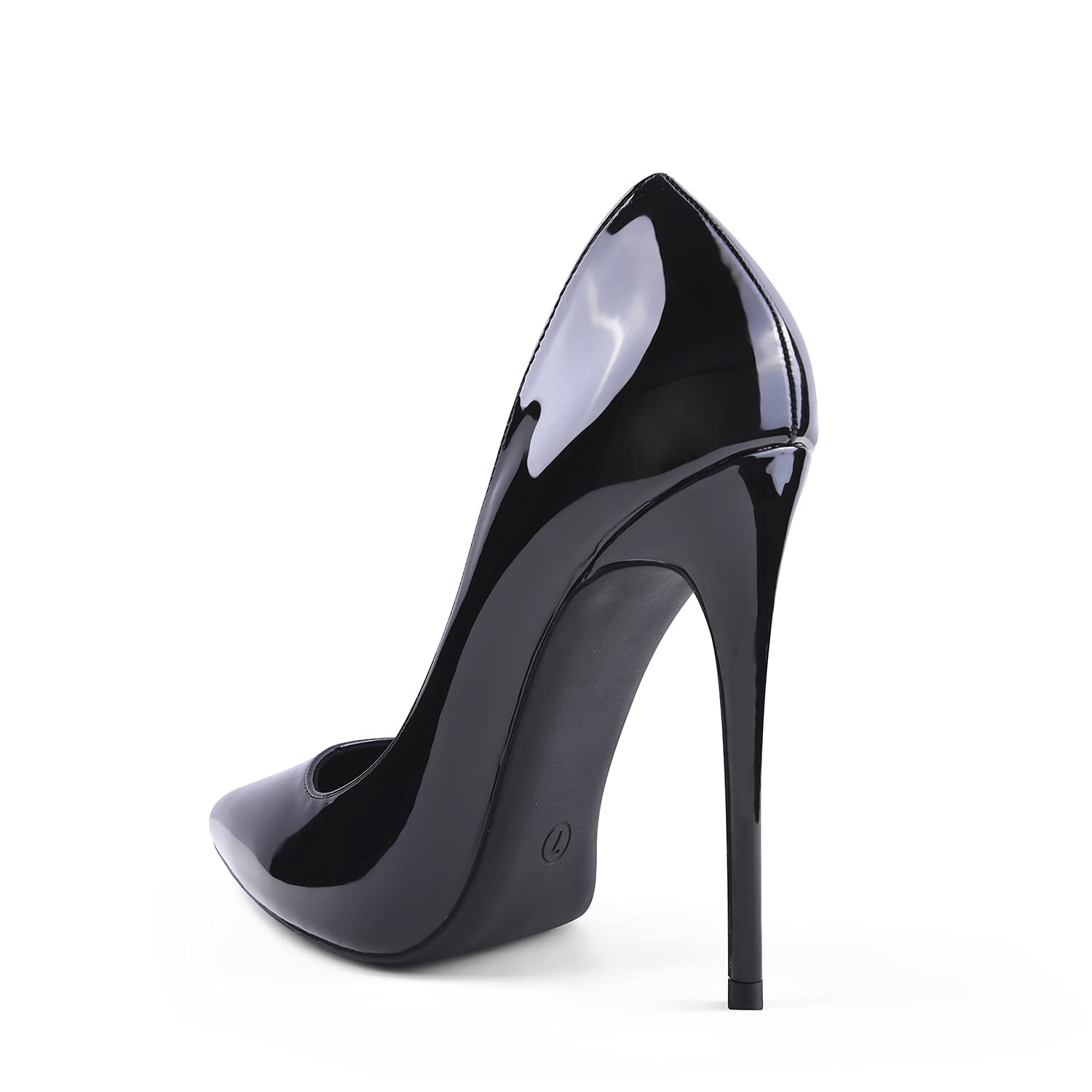 Zhabtuc Scarpe Tacco a Spillo con Strass Donna, Sexy Brillantini Scarpe Décolleté 12cm Paillettes Tacchi Alti Classici a Punta