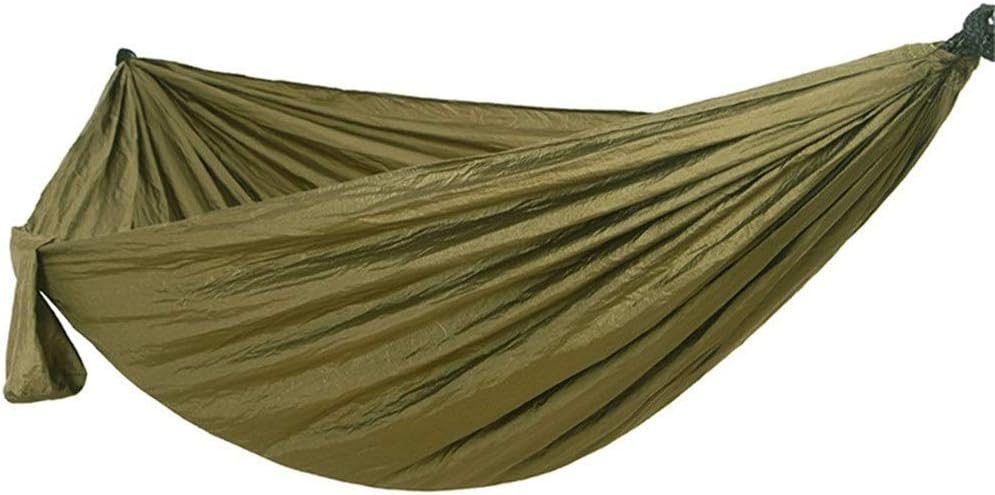 Outdoor Camping Hammock, Parachute Material Hammock, Portable Double Hammock, Lightweight Quick-Drying Hammock, Camping Survival Equipment (G)