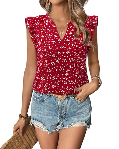 Timeson Women's Tops Dressy Casual Sleeveless Business Work Blouses Chiffon Office Tanks2