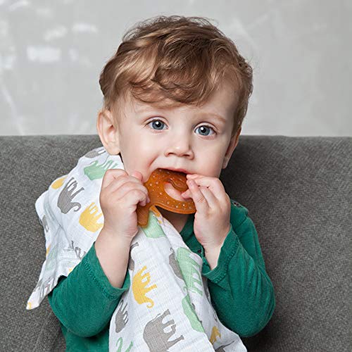 GRÜNSPECHT Bio-Beißring aus Naturkautschuk für zahnende Babys, massiert Zahnfleisch, BPA frei, weich, fördert Feinmotorik, Fisch (522-00)