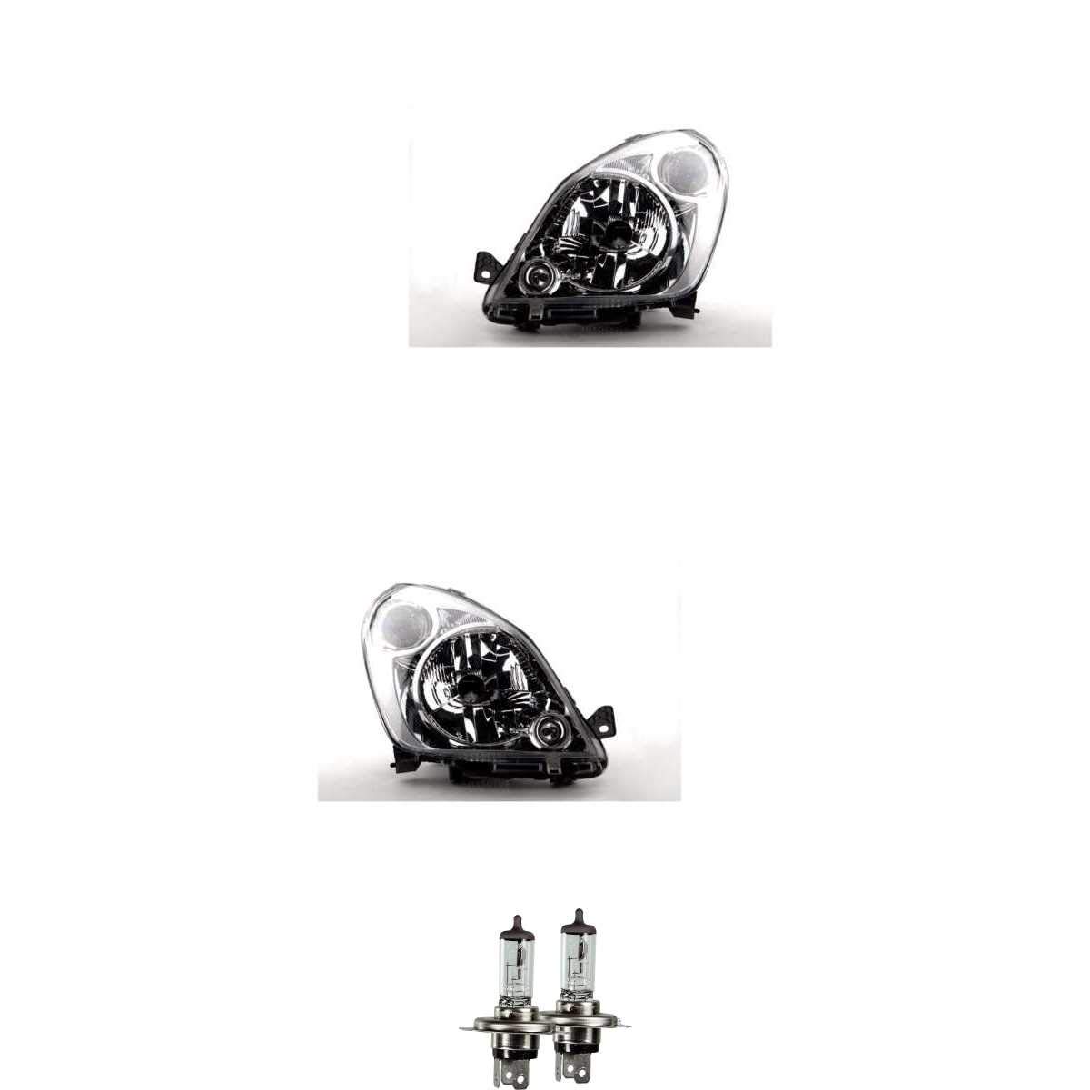 Juego de faros delanteros halógenos H4 para Splash, incluye bombillas OSRAM con regulador de bombilla LWR