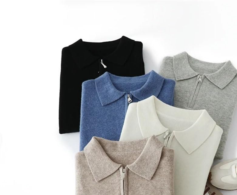 Men's 100% Merino Wool Sweater Half Zip Knitted Pullover Warm Winter Casual Long Sleeve Knit Top 6